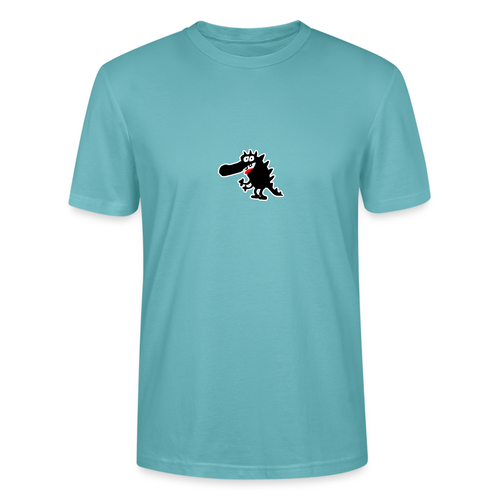 Shirt met draakje - pastel turquoise