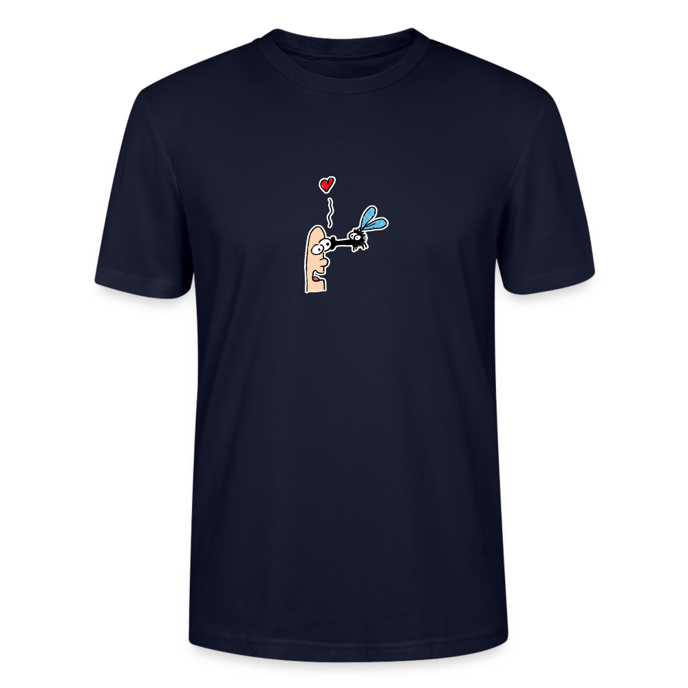 Shirt met aardige vlieg - navy