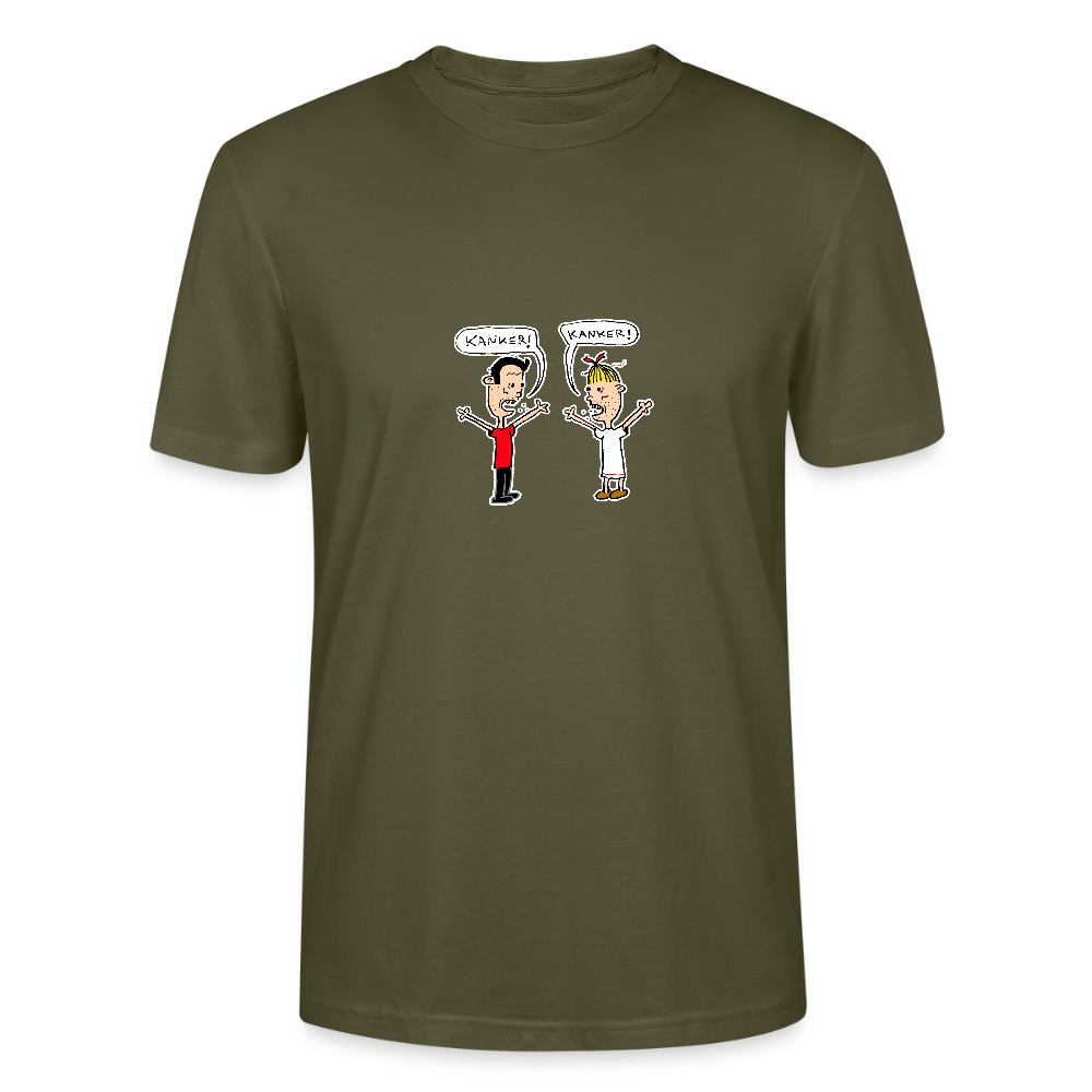 Shirt met Suske en Wiske die kanker roepen - khaki