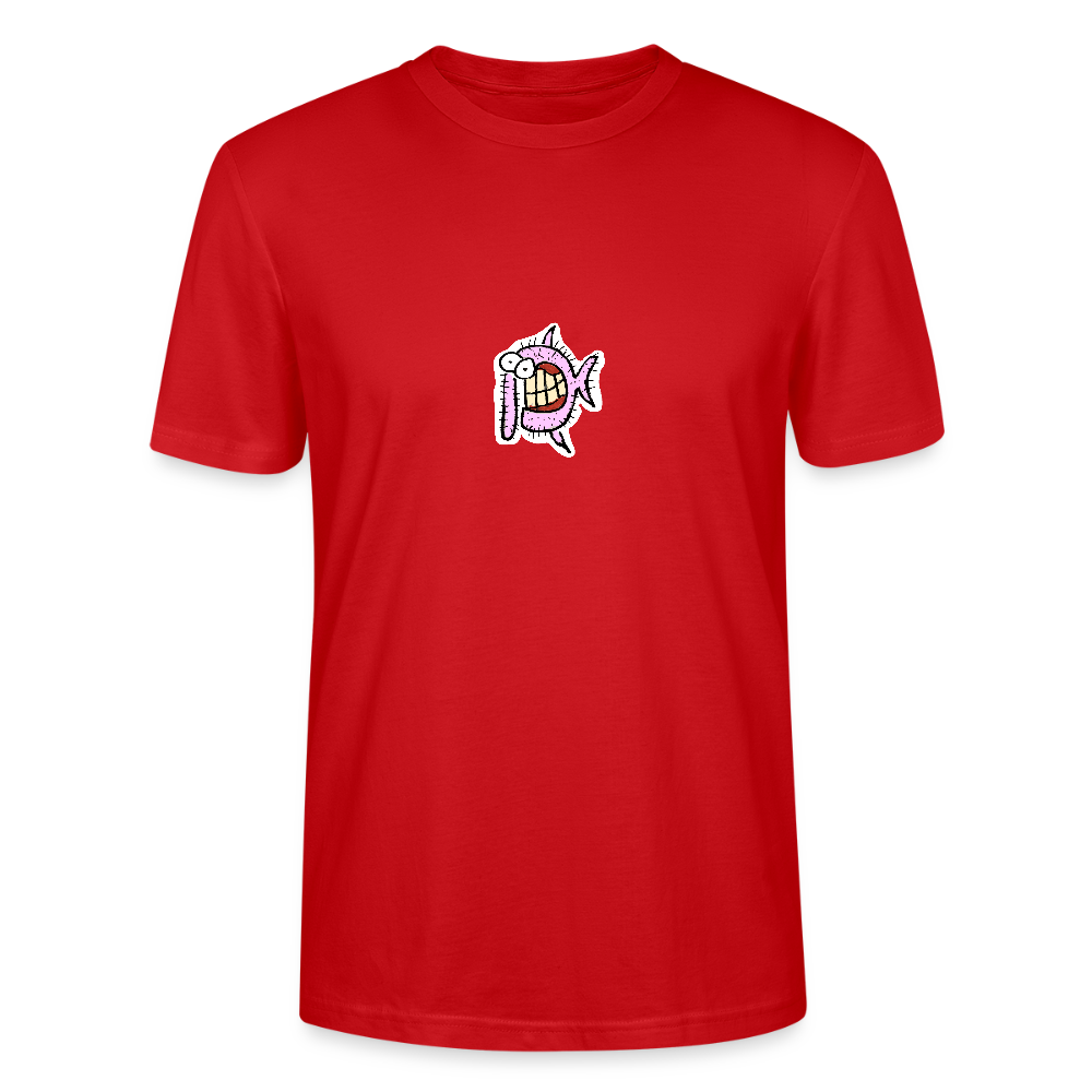 Shirt met harige vis - red