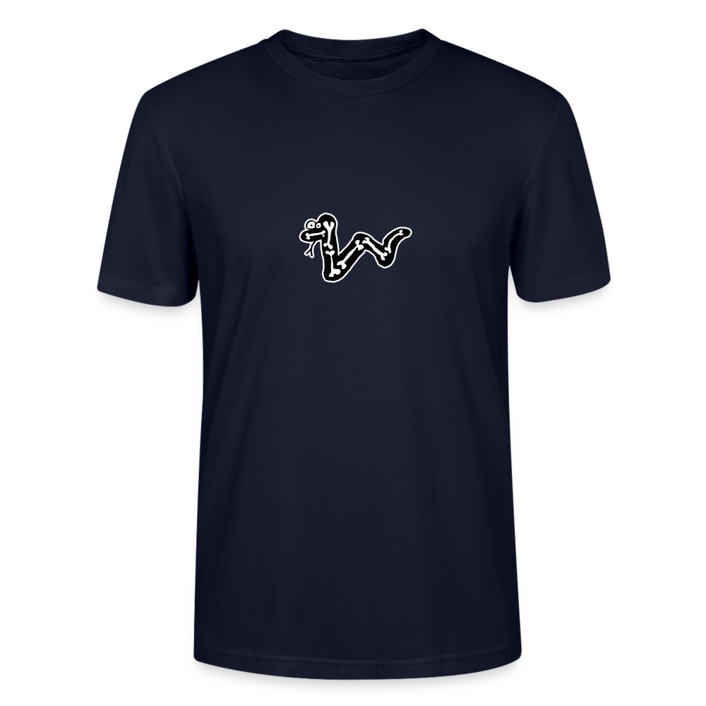 Shirt met slang met botten - navy