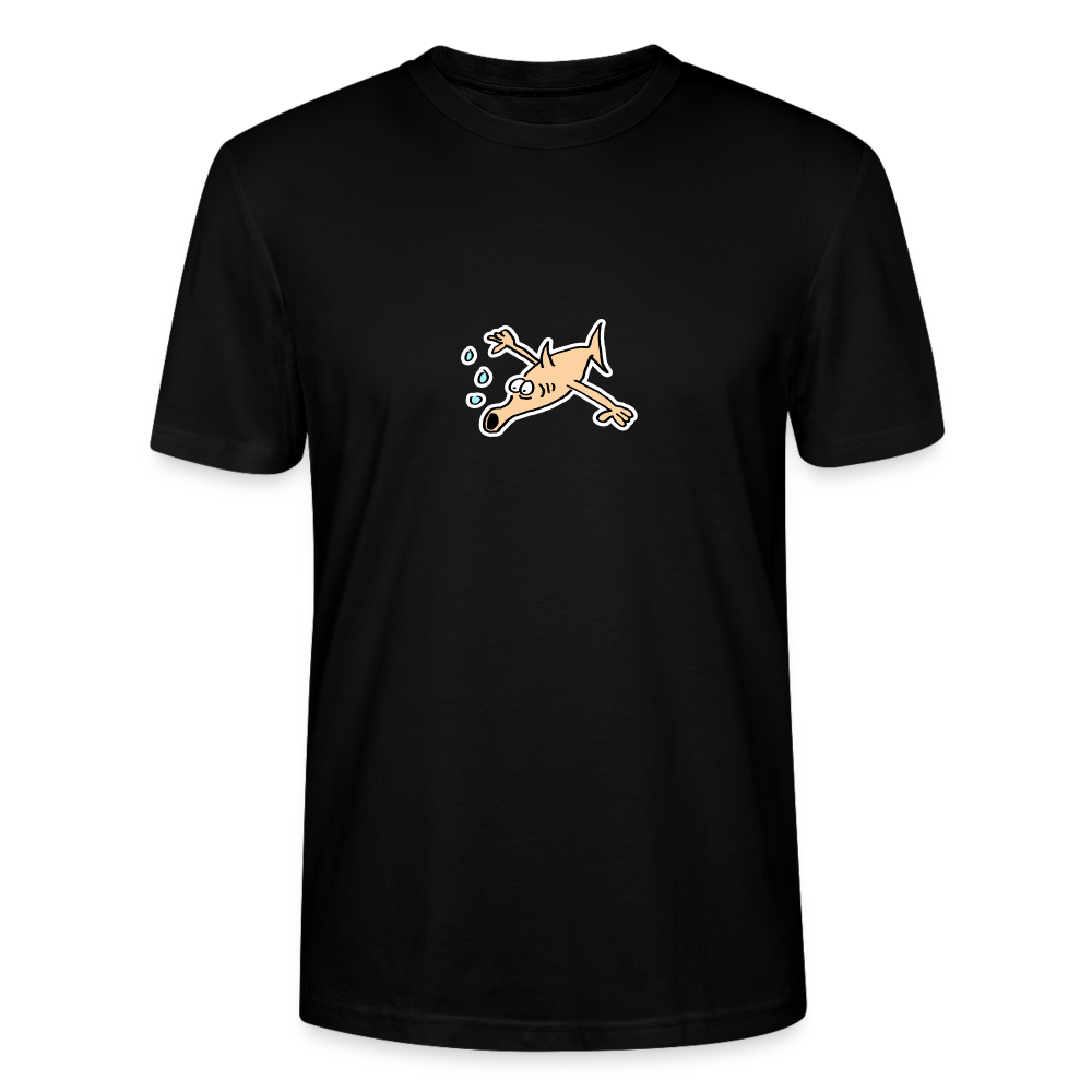 Shirt met vis met armen - black