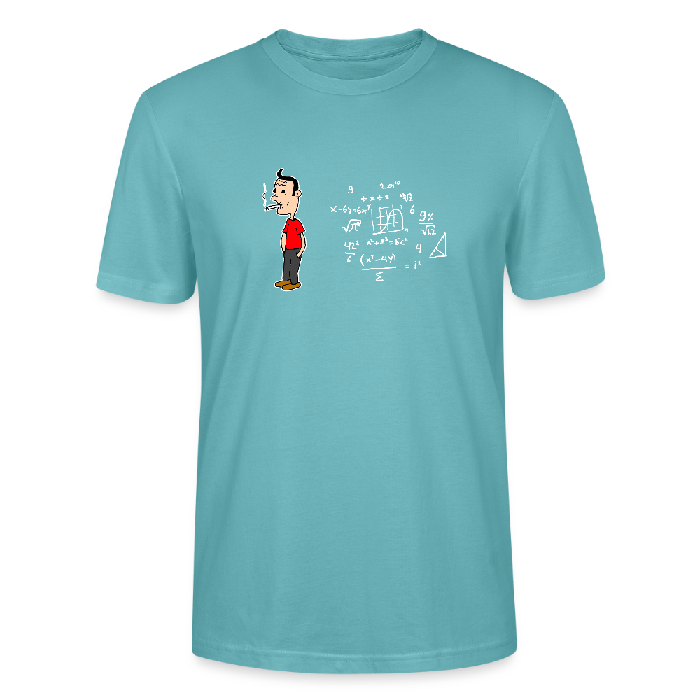 Regular fit shirt met Suske en wiskunde - pastel turquoise