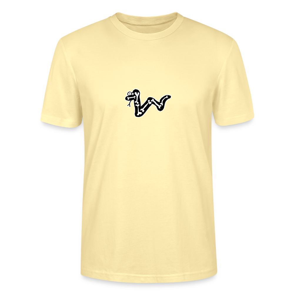 Shirt met slang met botten - cream