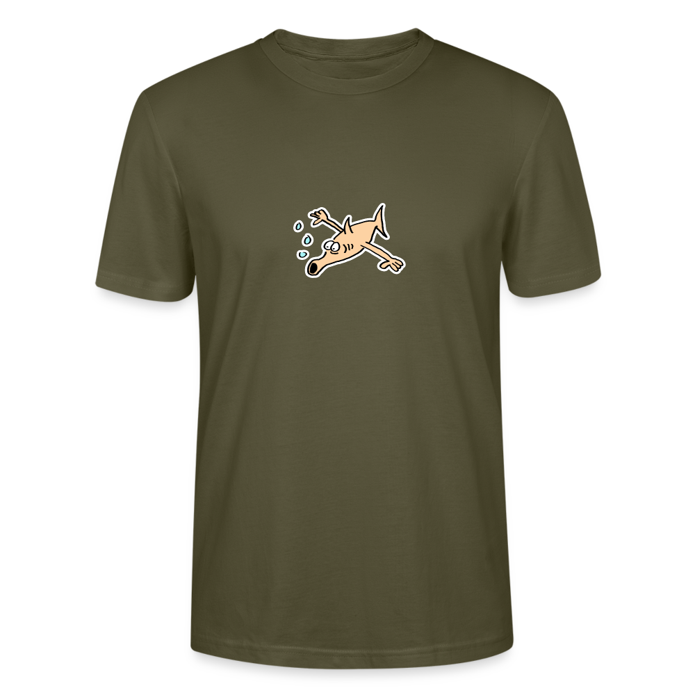 Shirt met vis met armen - khaki