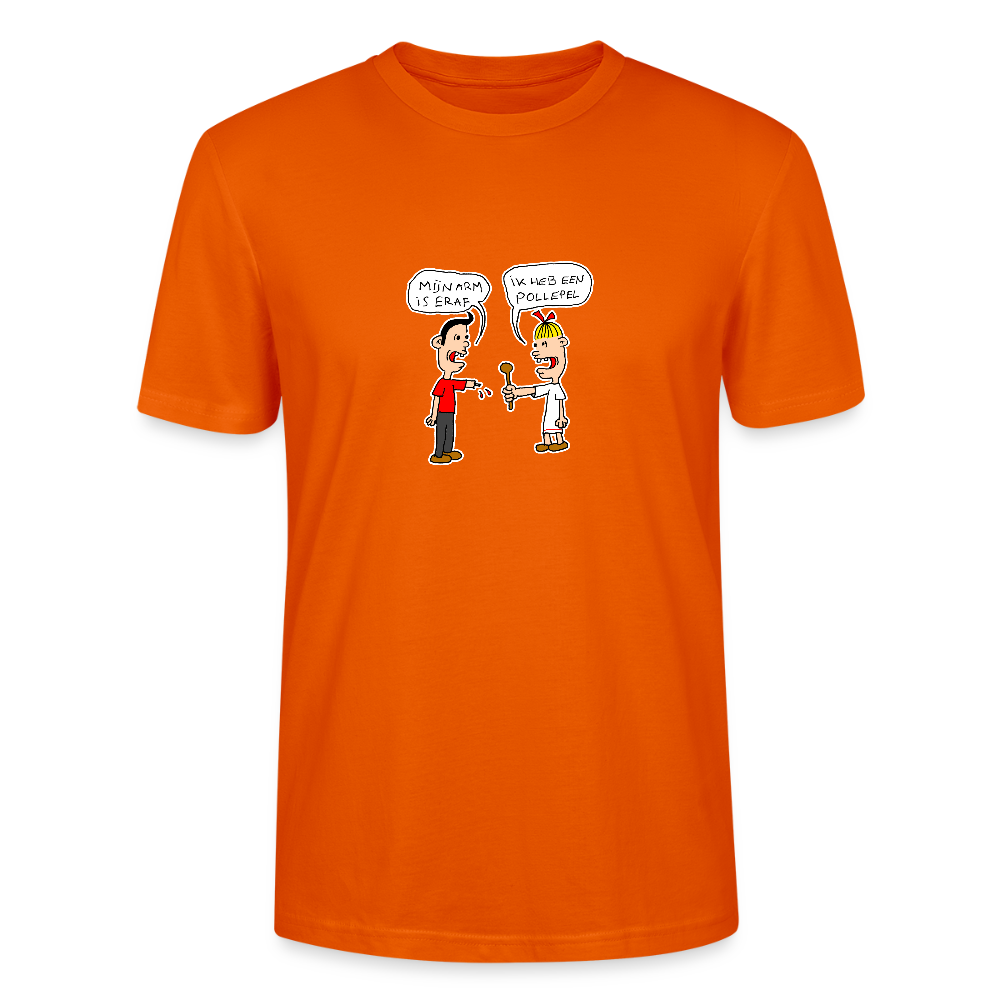 Regular fit shirt met Suske en Wiske die een praatje maken - bright orange