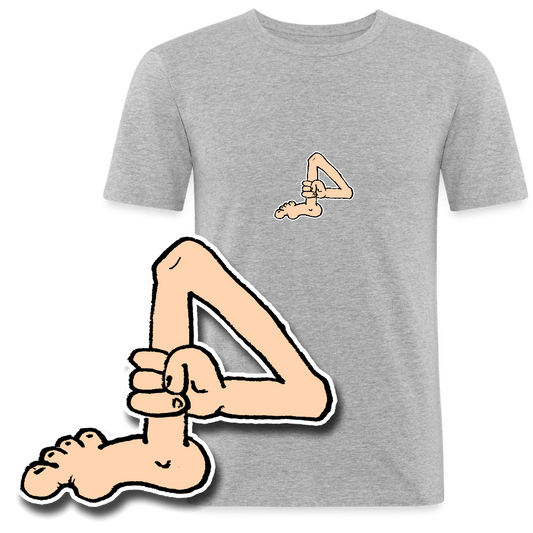Slim fit shirt met voet met hand
