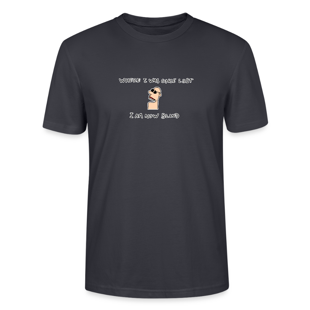 Regular fit shirt met wijze spreuk - India Ink Grey