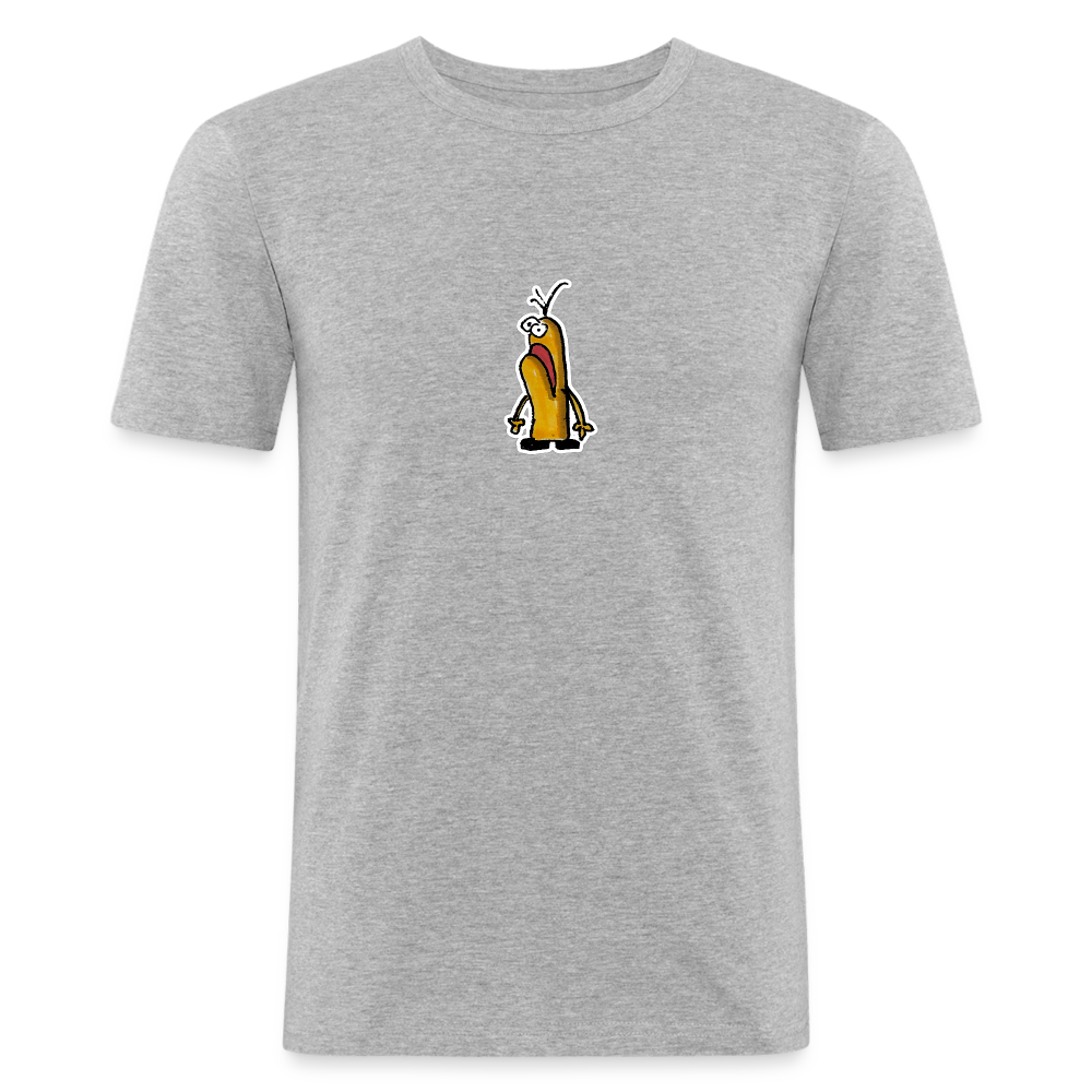 Shirt met figuurtje - heather grey