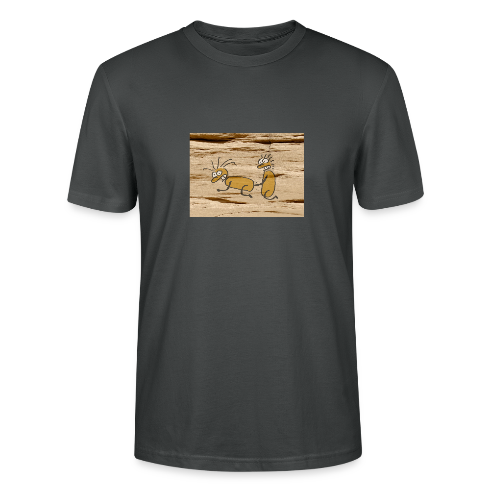 Shirt met erotische grotwandkunst 2 - anthracite