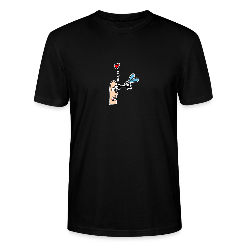 Shirt met aardige vlieg - black