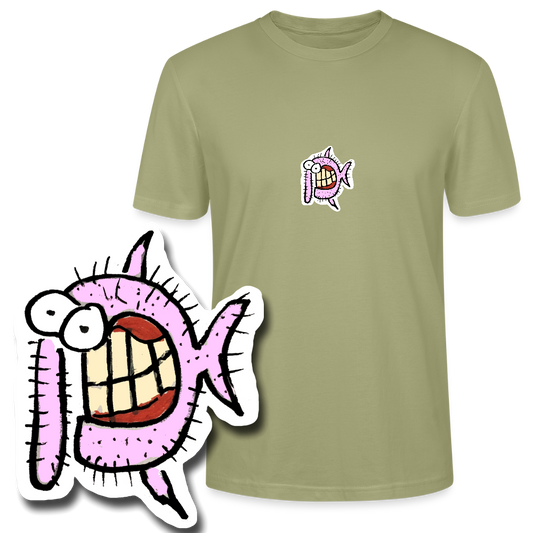 Regular fit shirt met harige vis