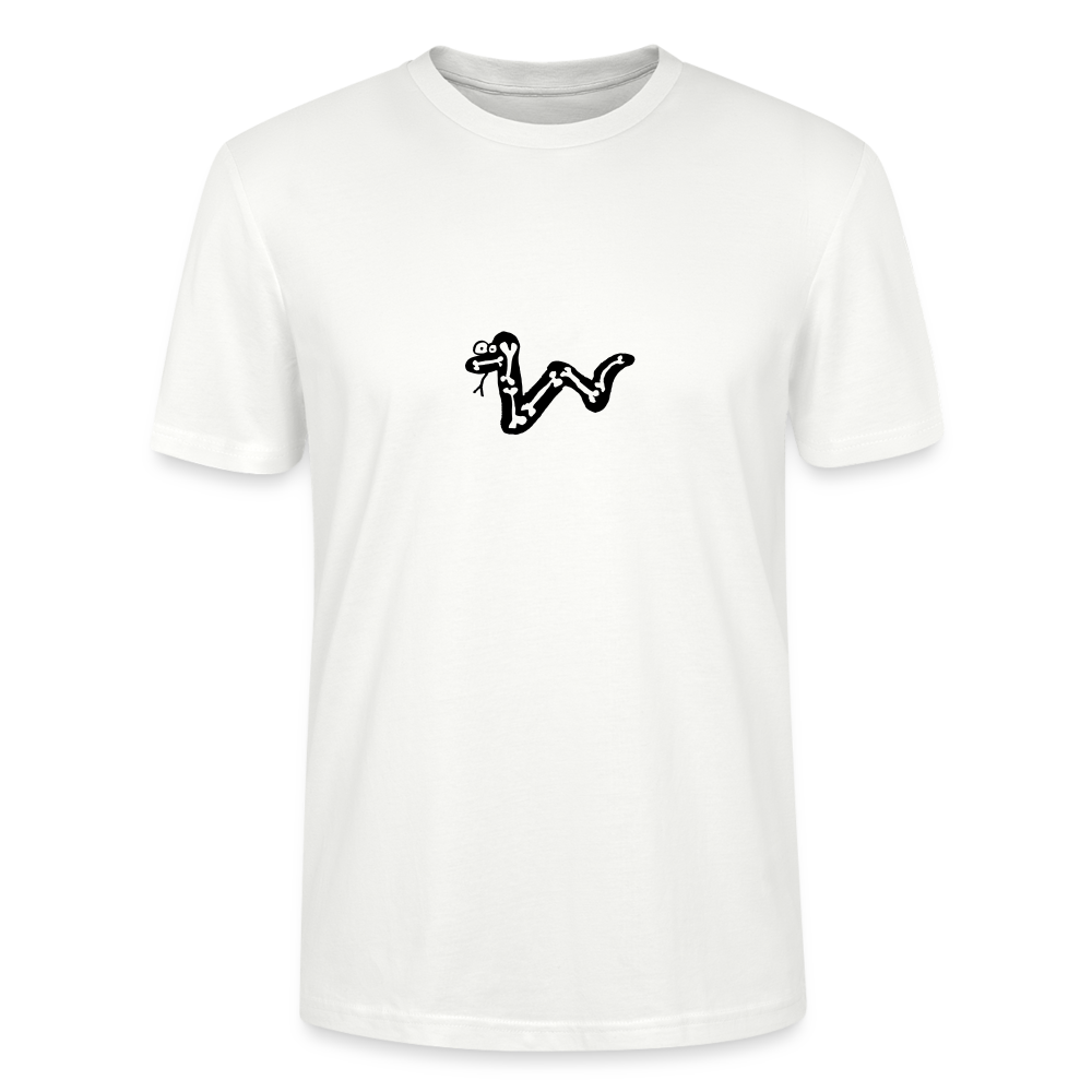 Shirt met slang met botten - white