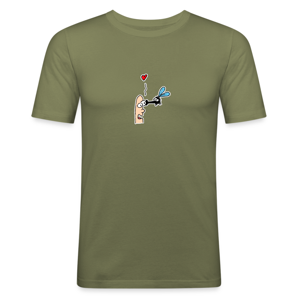Shirt met aardige vlieg - khaki green