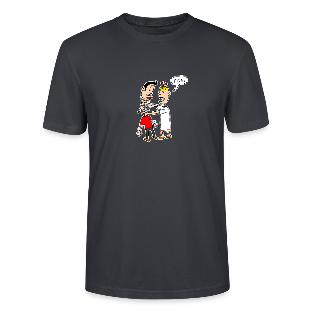 Regular fit shirt met Wiske die iets uitlegt aan Suske - India Ink Grey