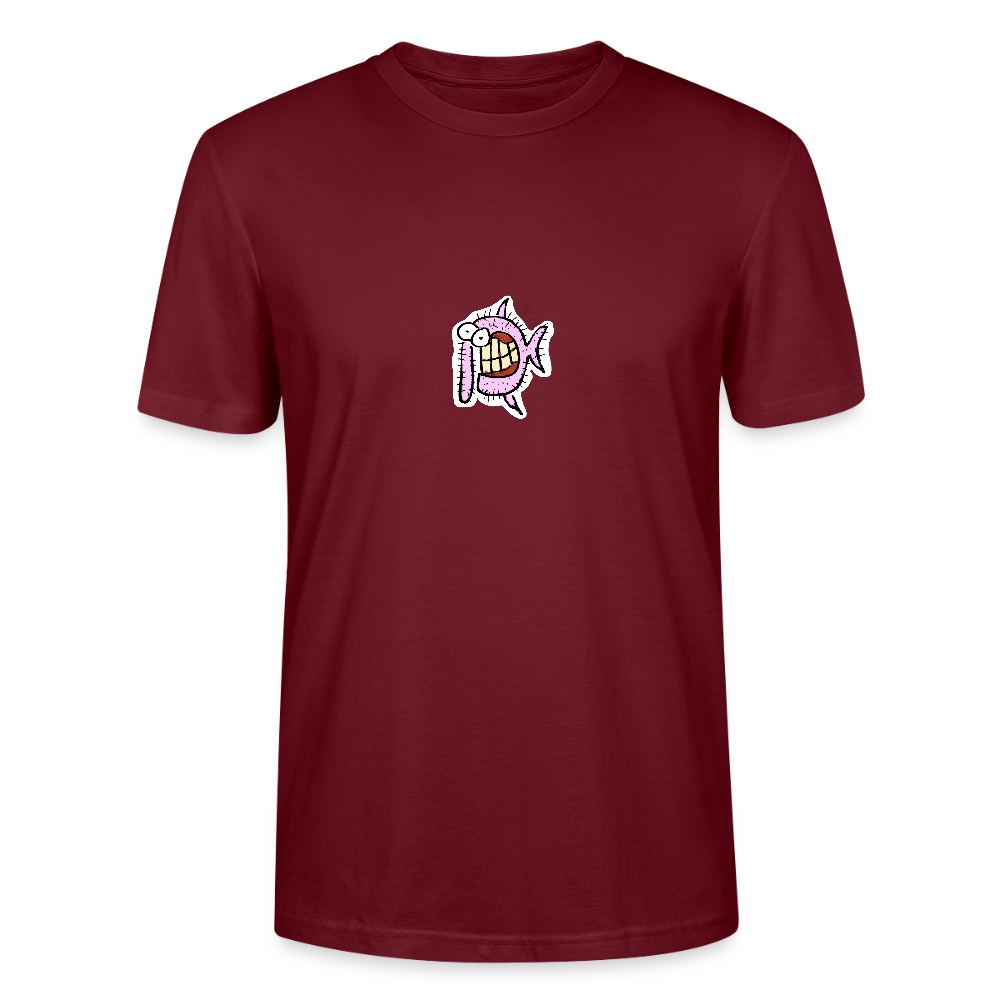 Shirt met harige vis - burgundy