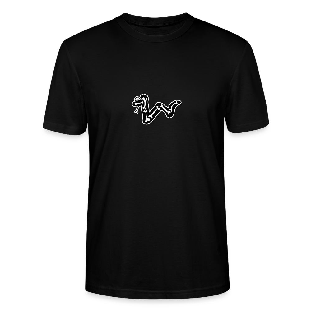 Shirt met slang met botten - black