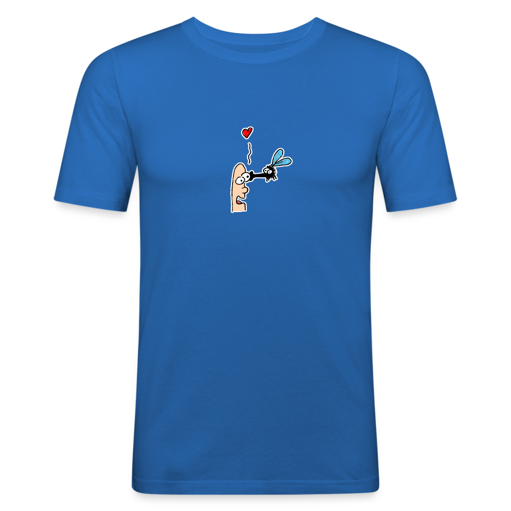 Shirt met aardige vlieg - royal blue
