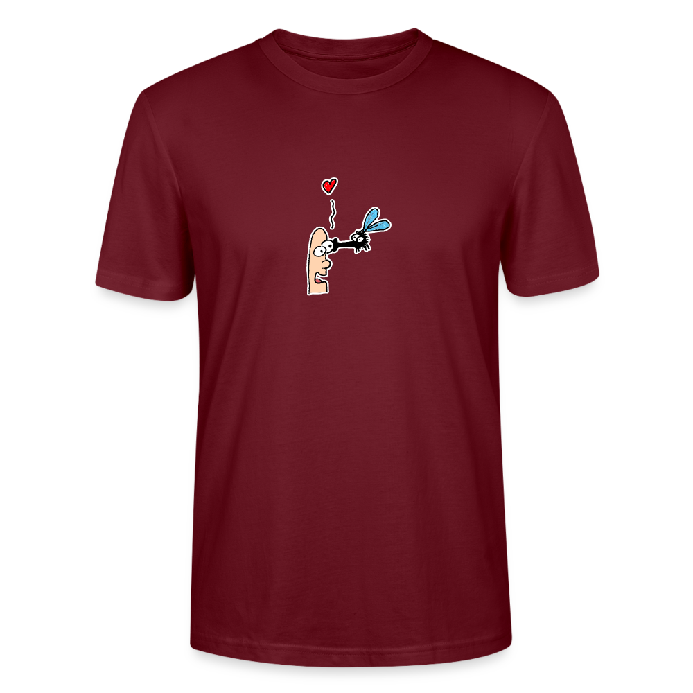Shirt met aardige vlieg - burgundy