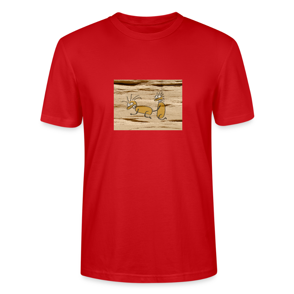 Shirt met erotische grotwandkunst 2 - red