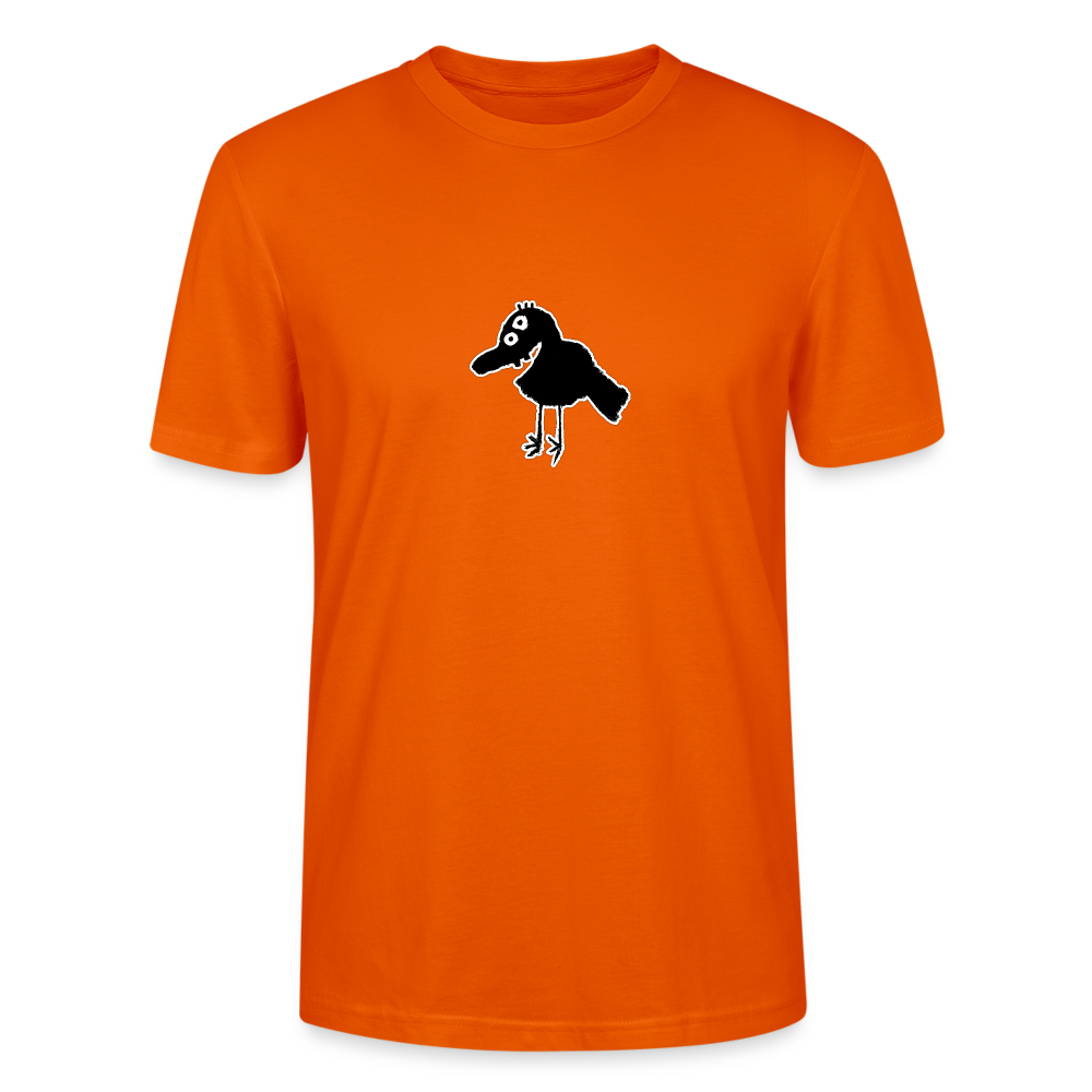 Shirt met vogel - bright orange