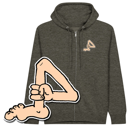 Hoodie met voet met hand