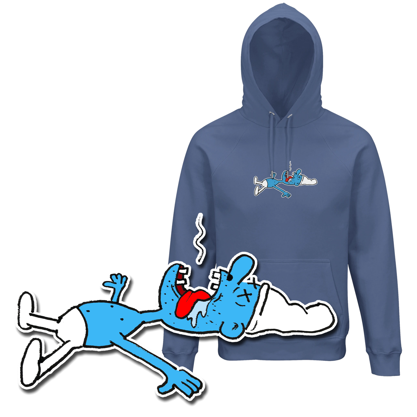 Hoodie met dode smurf