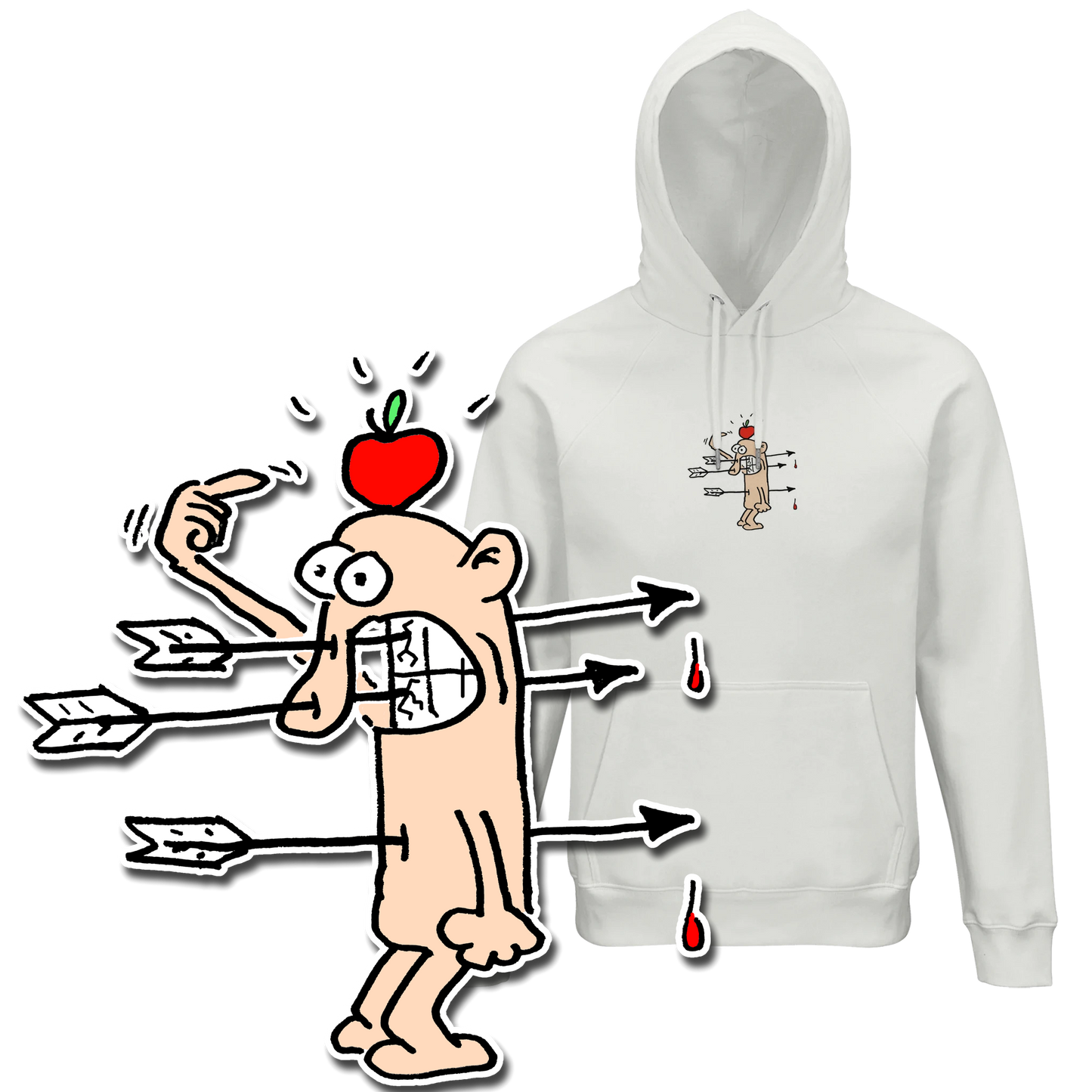 Hoodie met bijna raak