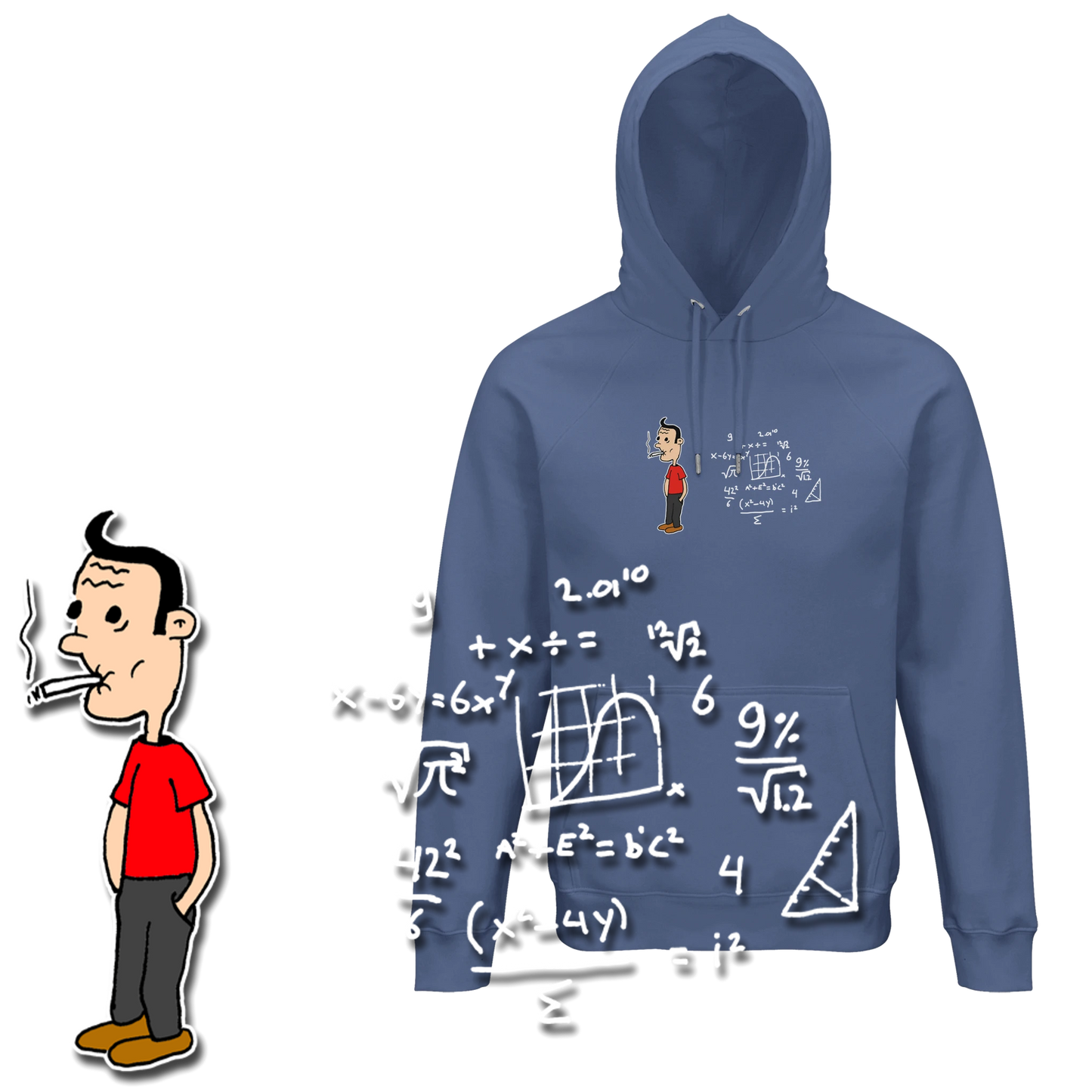 Hoodie met Suske en wiskunde