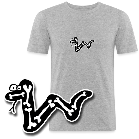 Slim fit shirt met slang met botten