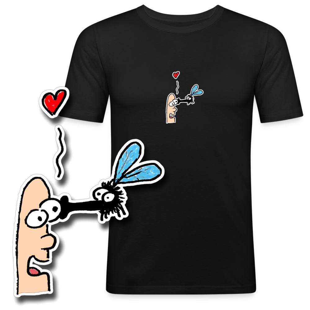 Slim fit shirt met aardige vlieg
