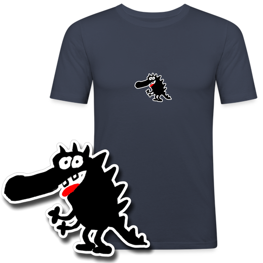 Slim fit shirt met draakje