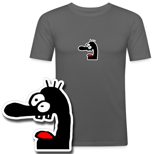 Slim fit shirt met gezichtje