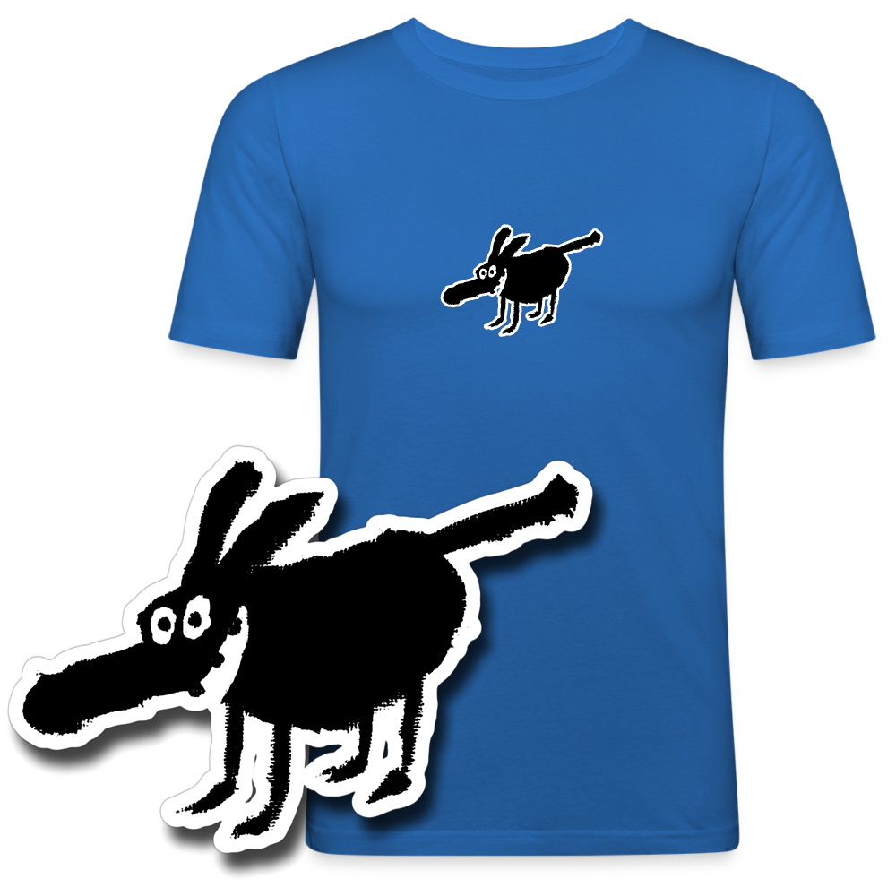 Slim fit shirt met hond