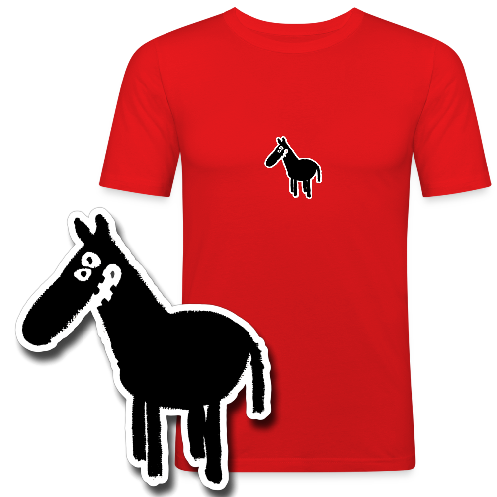 Slim fit shirt met paard