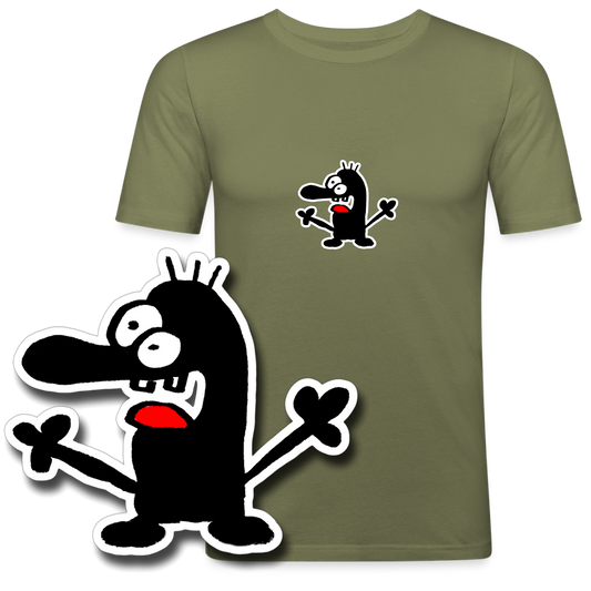 Slim fit shirt met poppetje